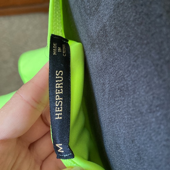 Neon green peplum top - Picture 4 of 4